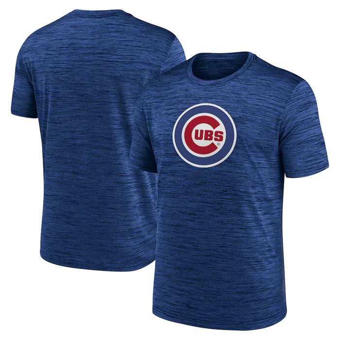 Men's Chicago Cubs Royal Team Logo Velocity Performance T-Shirt